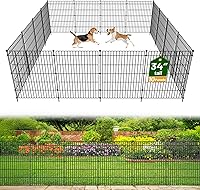 OutdoorFence 10 Panels No Dig Garden Fence 34in H x 22.5ft L Rustproof Metal Dog Barrier for Yard Patio Flower Bed Easy Install