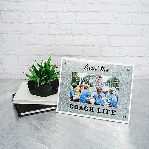 Miniatura 4 de Pavilion Gift Company Livin' The Coach Life - Marco de fotos de 8.5 x 6.5 pulgadas con parte trasera de caballete, color gris