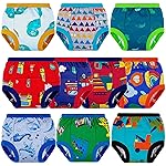 BIG ELEPHANT 10 Packs Baby Girls\' and Boys\' Potty Training Pants, 100% Cotton Absorbent Training Underwear for Toddler, 4T