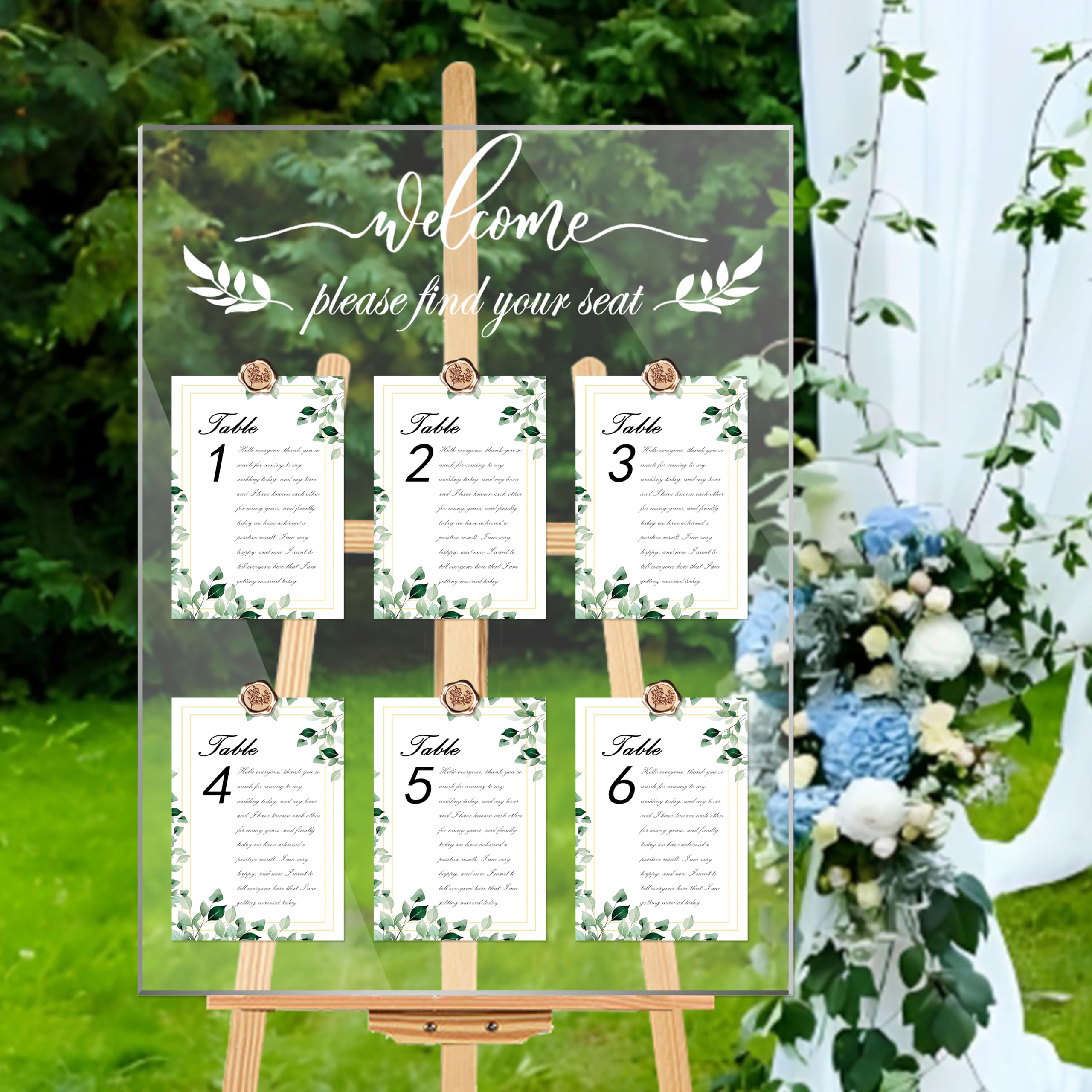 Amazon.com: Wedding Seating Chart Board Display, 24x18 Inch