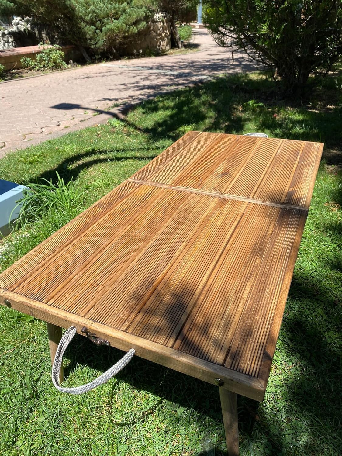 Portable Lightweight Wooden Folding Table, Durable Compact Folding Table for Outdoor Camping and Picnics,