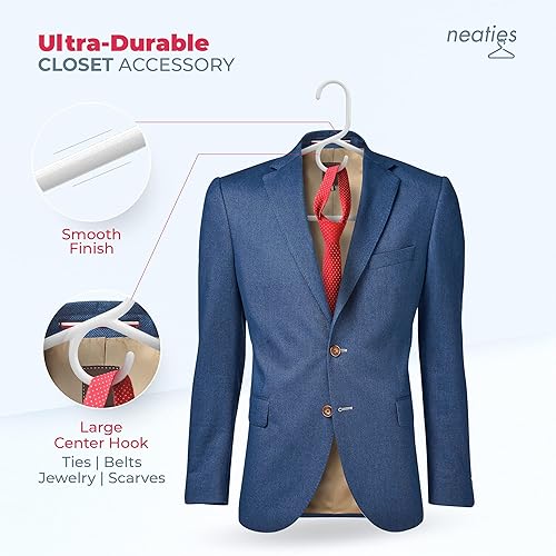 Miniatura 15 de Perchas de ropa resistentes fabricadas en Estados Unidos, paquetes a granel disponibles, plástico fuerte, perchas para chaquetas y abrigos