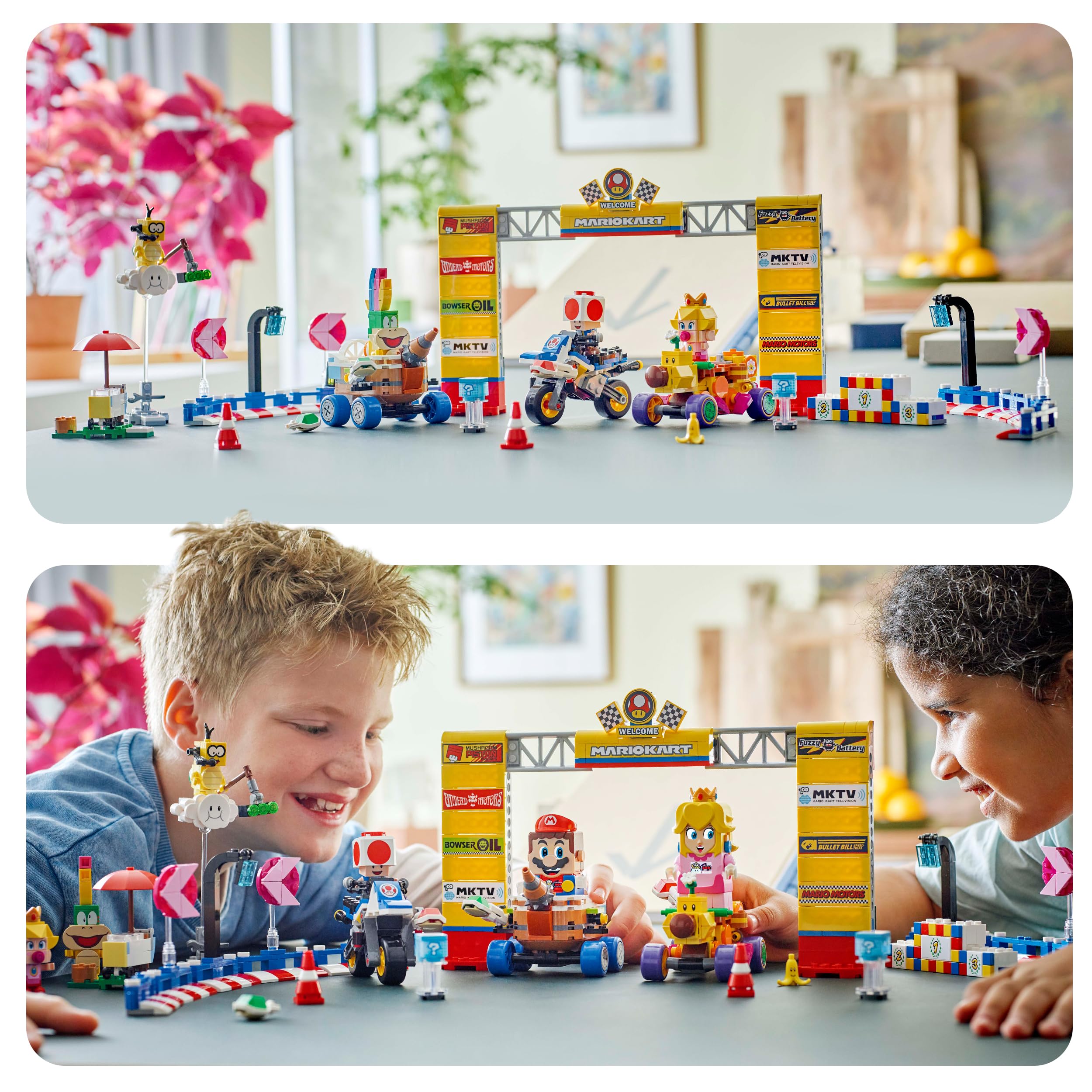 LEGO Super Mario: Mario Kart – Baby Peach & Grand Prix-Set, Nintendo Figuren – Toad, Lakitu, Baby Peach und Lemmy, Geschenk für Jungen, Mädchen und Gamer ab 8 Jahren, Abenteuer Spielzeug 72036