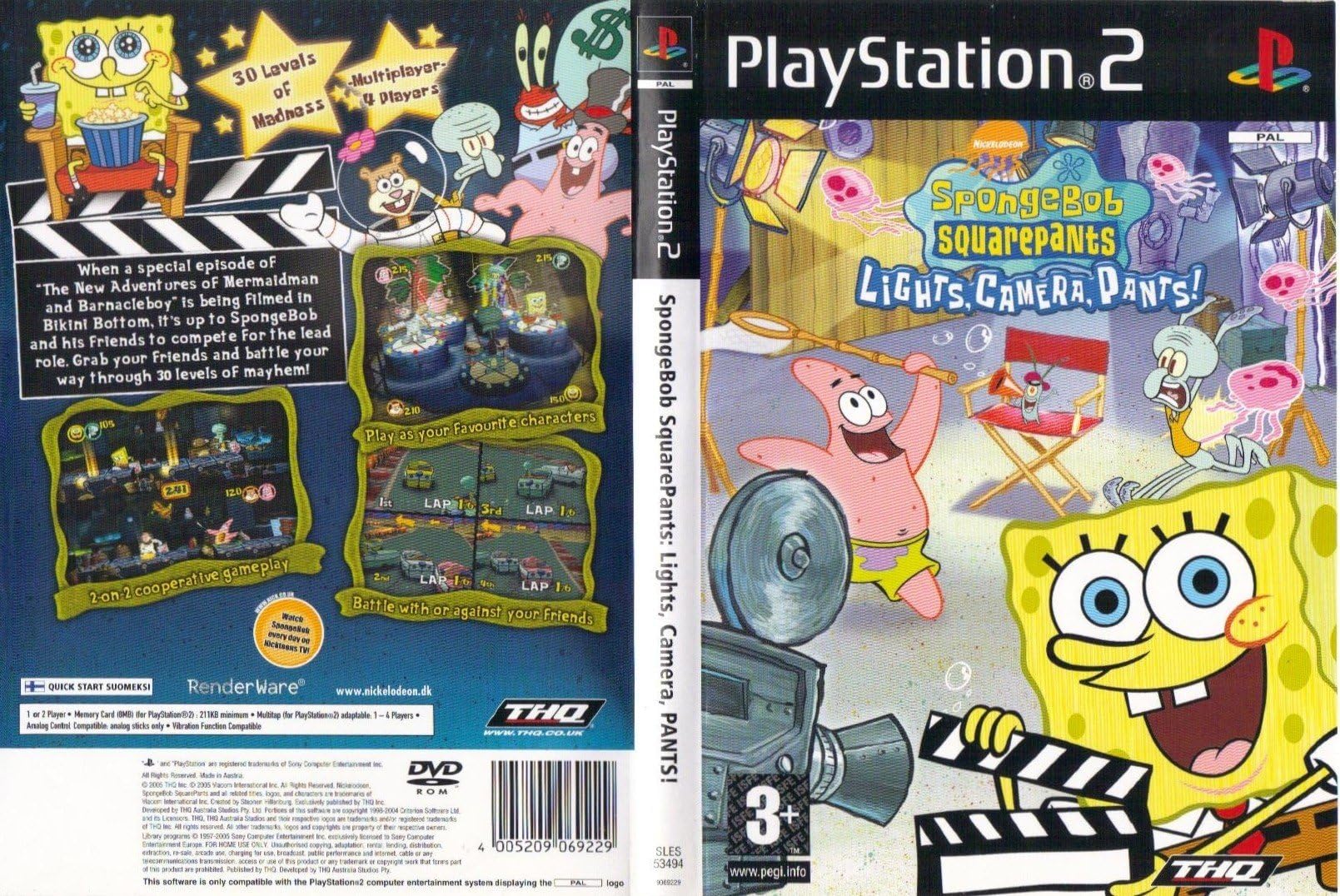 Spongebob Squarepants Lights, Camera, PANTS! (PS2)