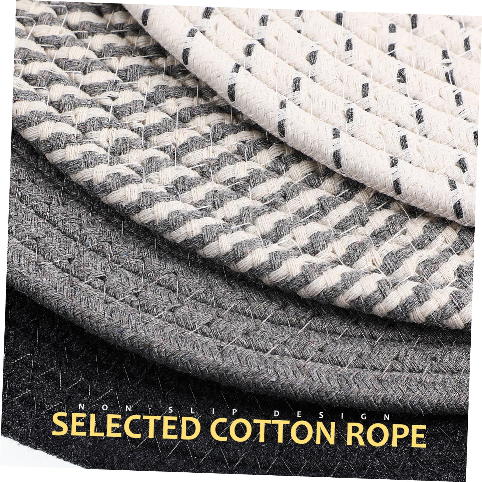 Corda di Cotone Tovagliette Rotonde 4 Pezzi Intrecciate