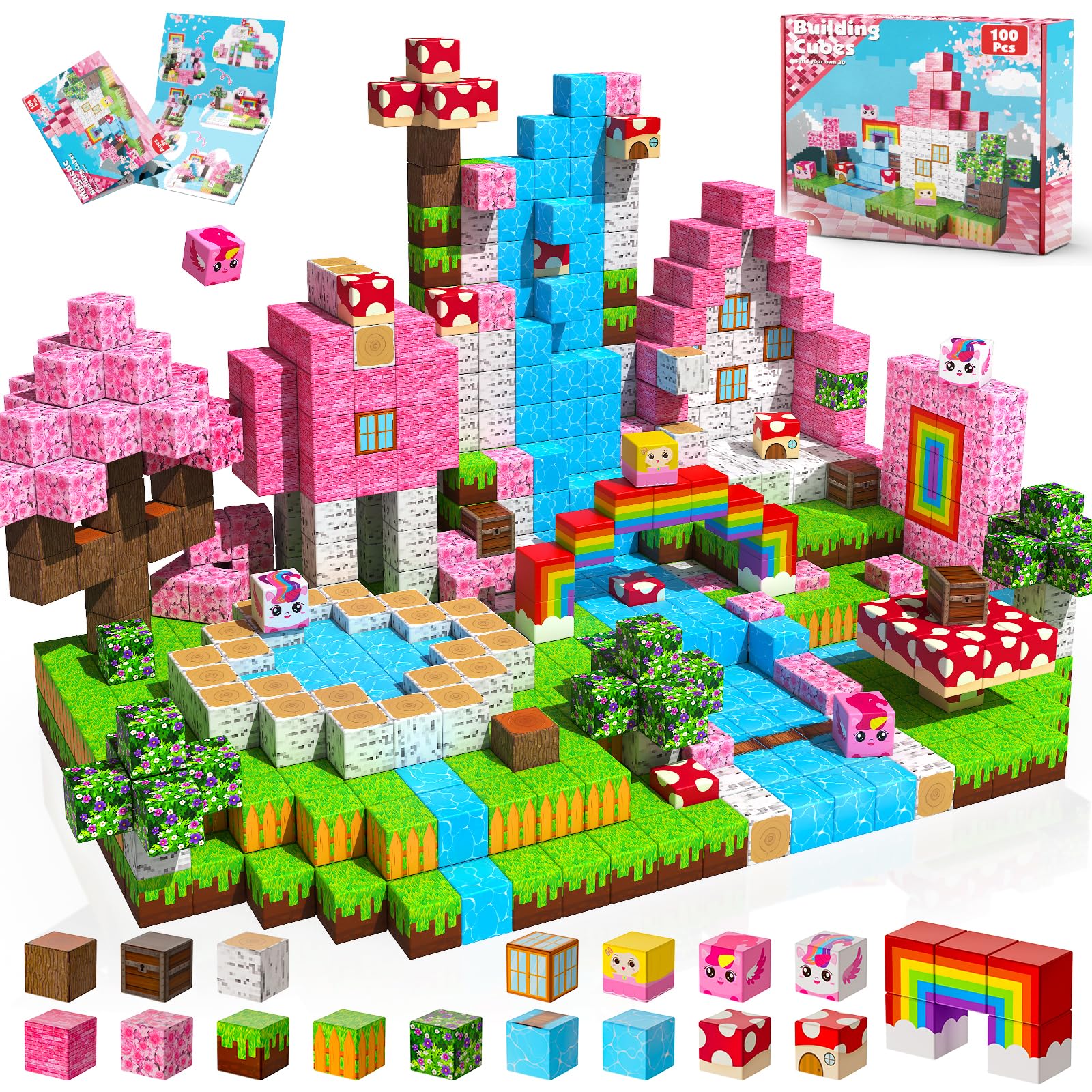 Amazon.com: Goody King Magnetic Blocks|100PCS Magnetic Building