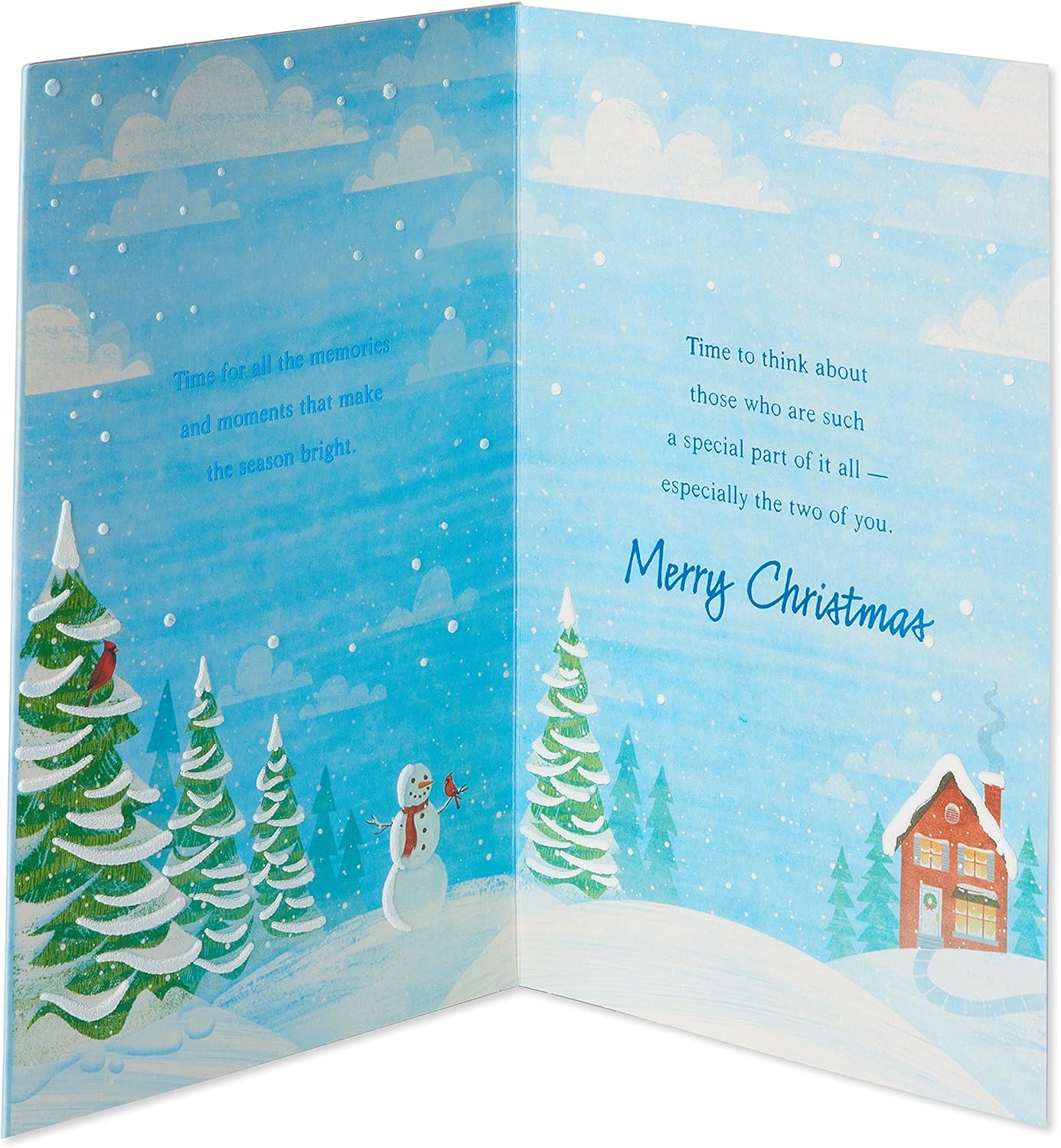 American Greetings Christmas Card for Mom and Dad, Sentimental Holiday Greeting for Parents (Love and Laughter)