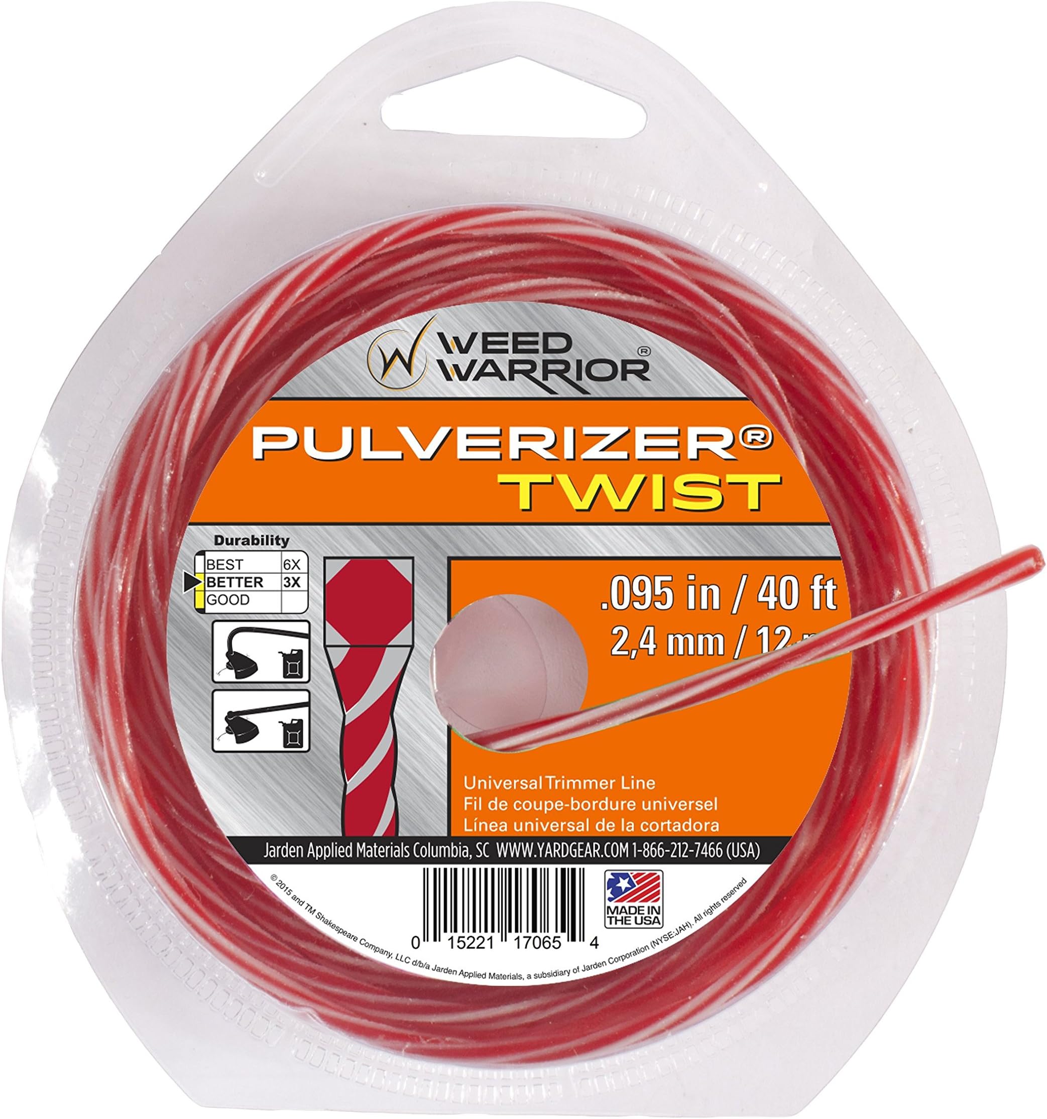 Weed Warrior Pulverizer Twist Universal Trimmer Line, 0.