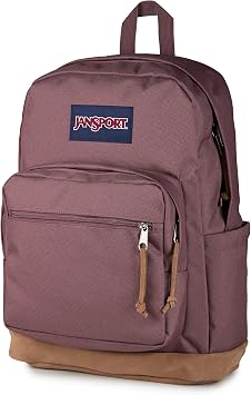 JanSport Right Pack Backpack - Durable Daypack with Padded 15" Laptop Sleeve, Spacious Main Compartment & Integrated Water Bottle Pocket - Mahogany Haze