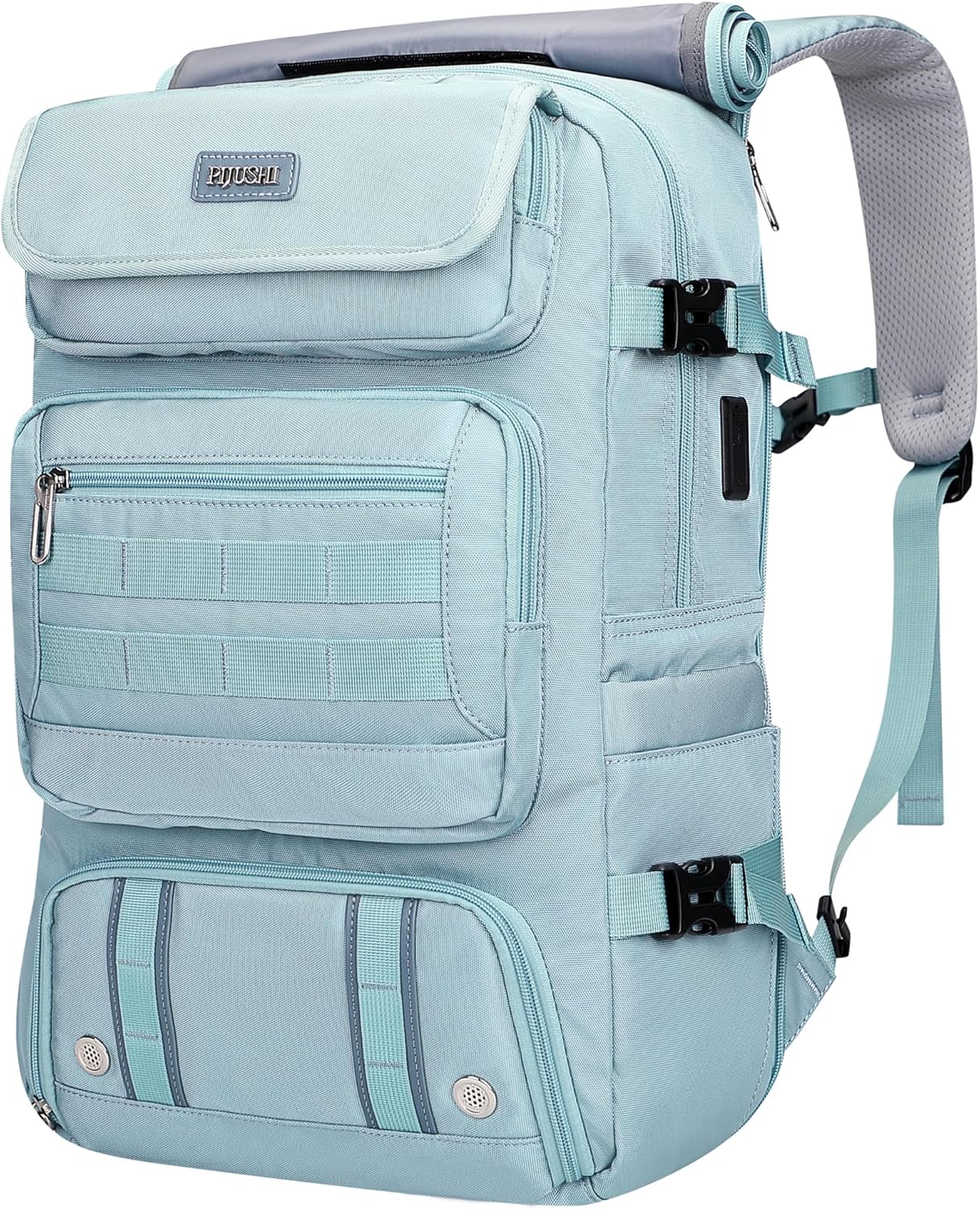 PIJUSHI Travel Backpack for Women Carry on Duffle Bag Backpack For Airplanes Luggage Rucksack with Shoe Compartment(PE048 Blue) - Image 9