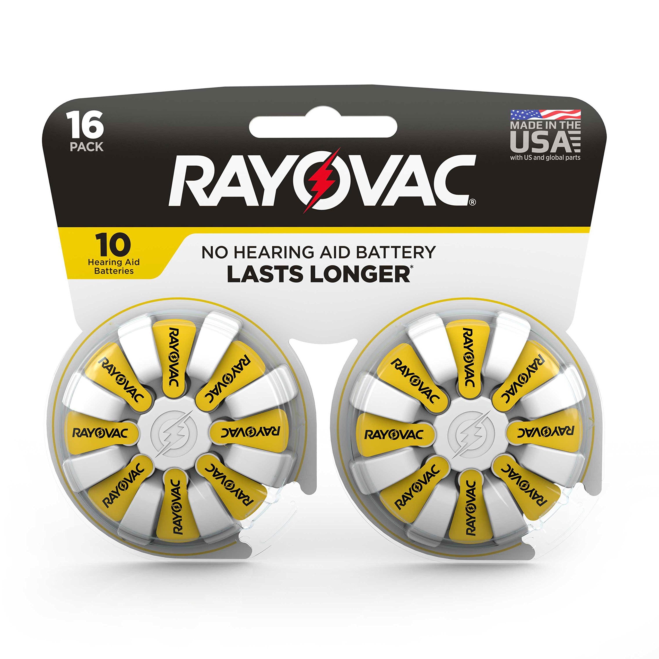 RayovacSize 10 Hearing Aid Batteries (16 Pack), Size 10 Batteries