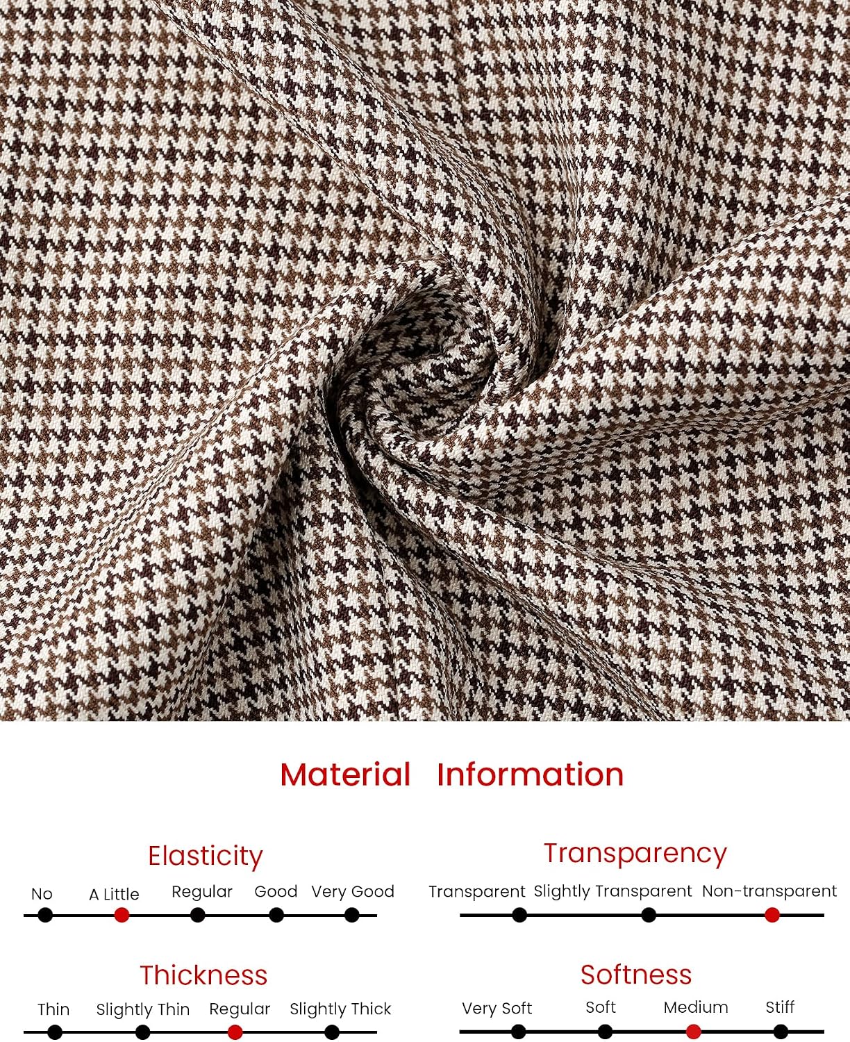 Hobemty Women's Plaid Vest Top Business Casual Lapel Collar Houndstooth Button Waistcoat with Pockets