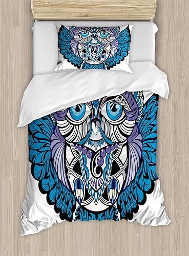 Miniatura 201 de Ambesonne Juego de funda de edredón de baloncesto, silueta de jugador de baloncesto, promoción de campeonato de competencia de atleta, juego de ropa