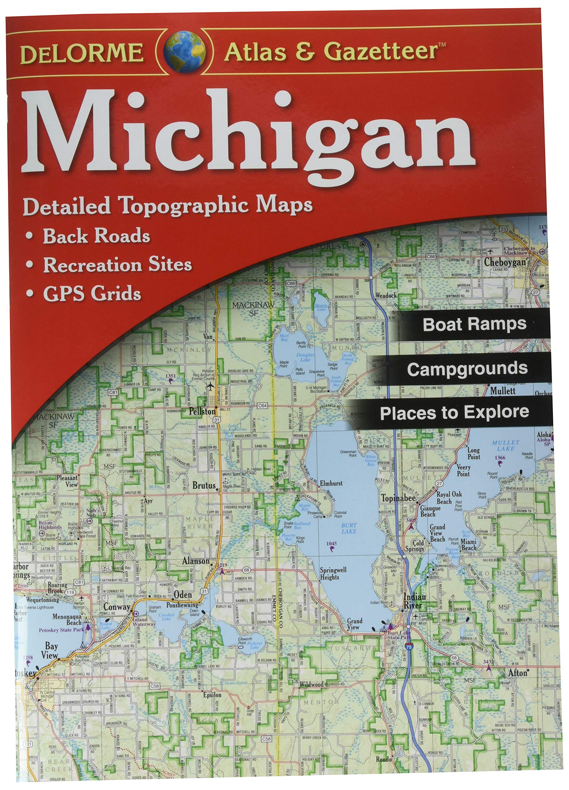 Garmin Delorme Atlas & Gazetteer Paper Maps- Michigan, AA-008858-000