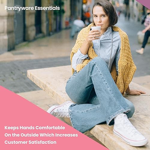 Miniatura 5 de Pantryware Essentials Vasos desechables de espuma blanca de 8 onzas, paquete de 50 unidades. Vasos desechables de espuma para bebidas calientesfrías.