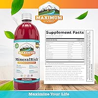 Vista 3 de Maximum Living MineralRich - Minerals Supplement - Sugar Free Liquid Blend of Vitamins and Trace Minerals - 32 oz