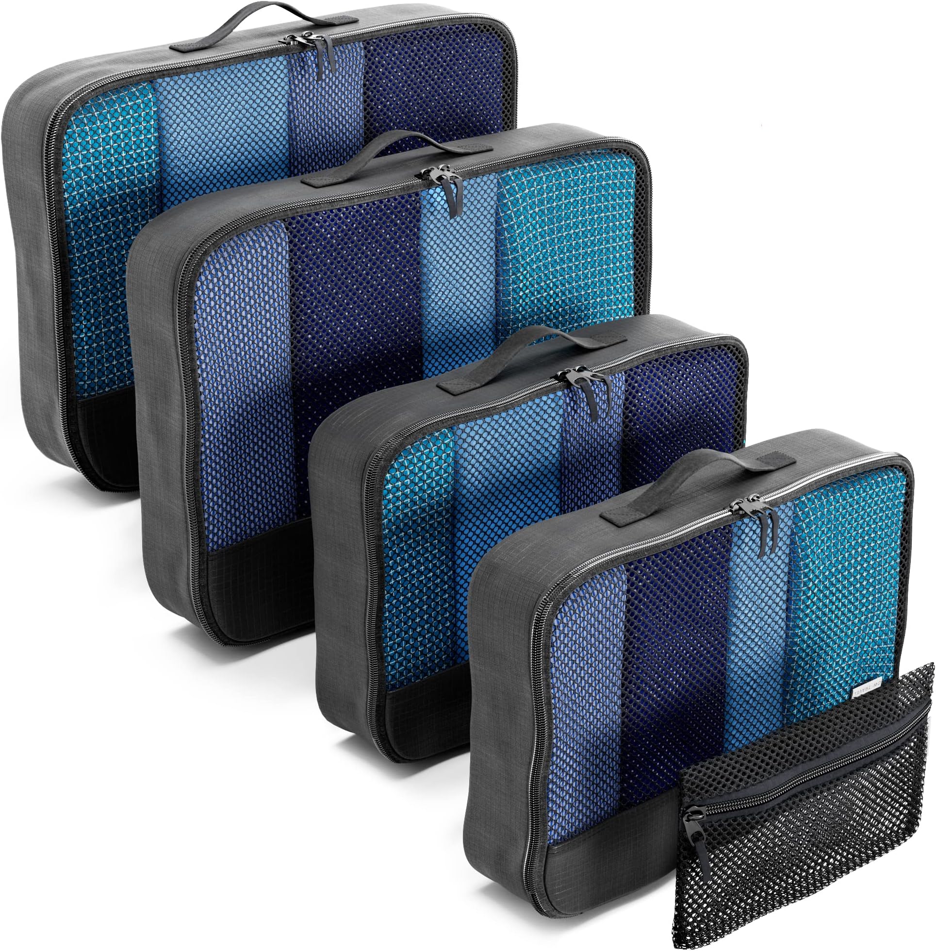 Easy to Organise Packing Cubes for Suitcases. Travel Cubes and Zipper Organiser for Travel Bag Backpack Luggage.Travel Accessories Gifts Holiday Essentials.