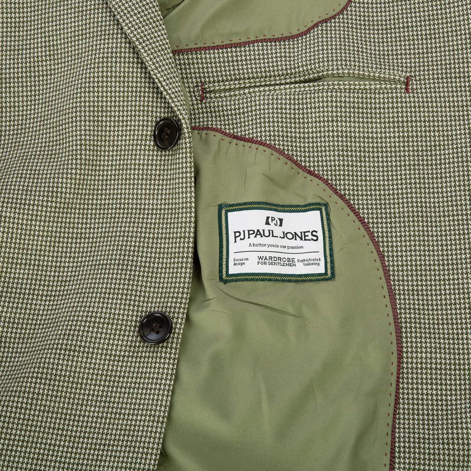 PJ PAUL JONES Men's Herringbone Blazer Jacket Lightweight Casual Knit Sport Coat - Image 5