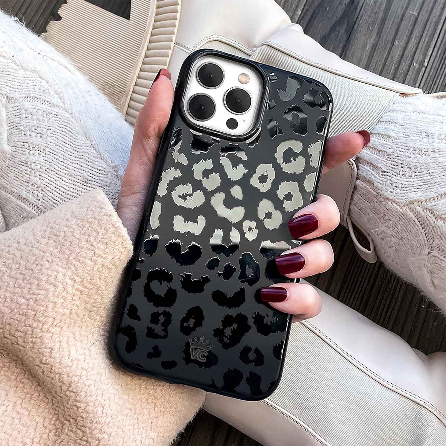 VELVET CAVIAR Black Leopard Cheetah Print Phone Case for iPhone 16 Pro - Compatible with MagSafe [10ft Drop Tested] - Image 7