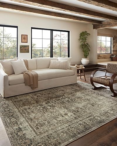 Loloi Magnolia Home by Joanna Gaines x Sinclair SIN-01 Collection - Alfombra rectangular de 2 pies 3 pulgadas x 7 pies 6 pulgadas, color piedragris