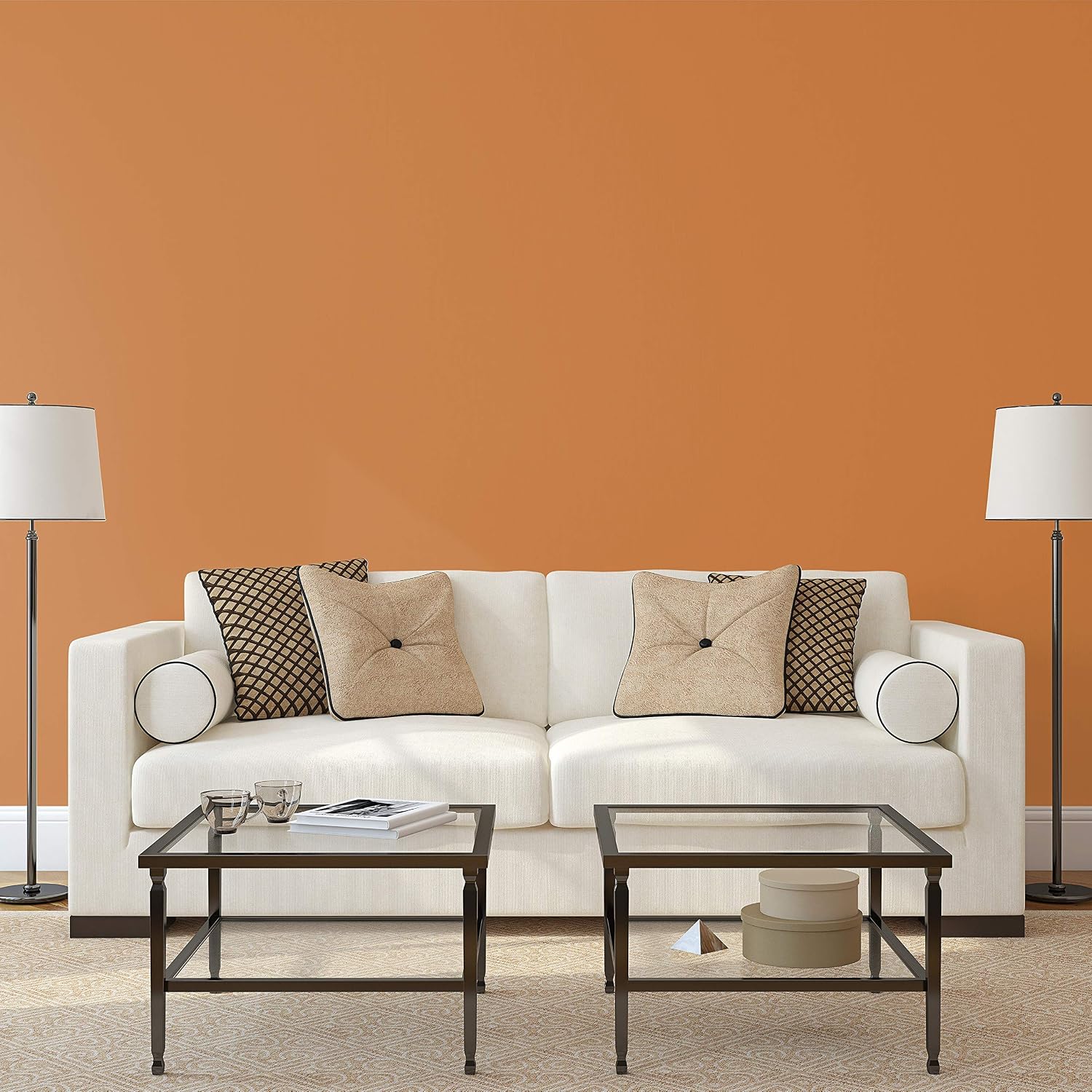 Microblend Interior Paint and Primer - Orange/Titan`s Glory, Satin Sheen, Quart, Premium Quality, High Hide, Low VOC, Washable, Microblend Oranges Family