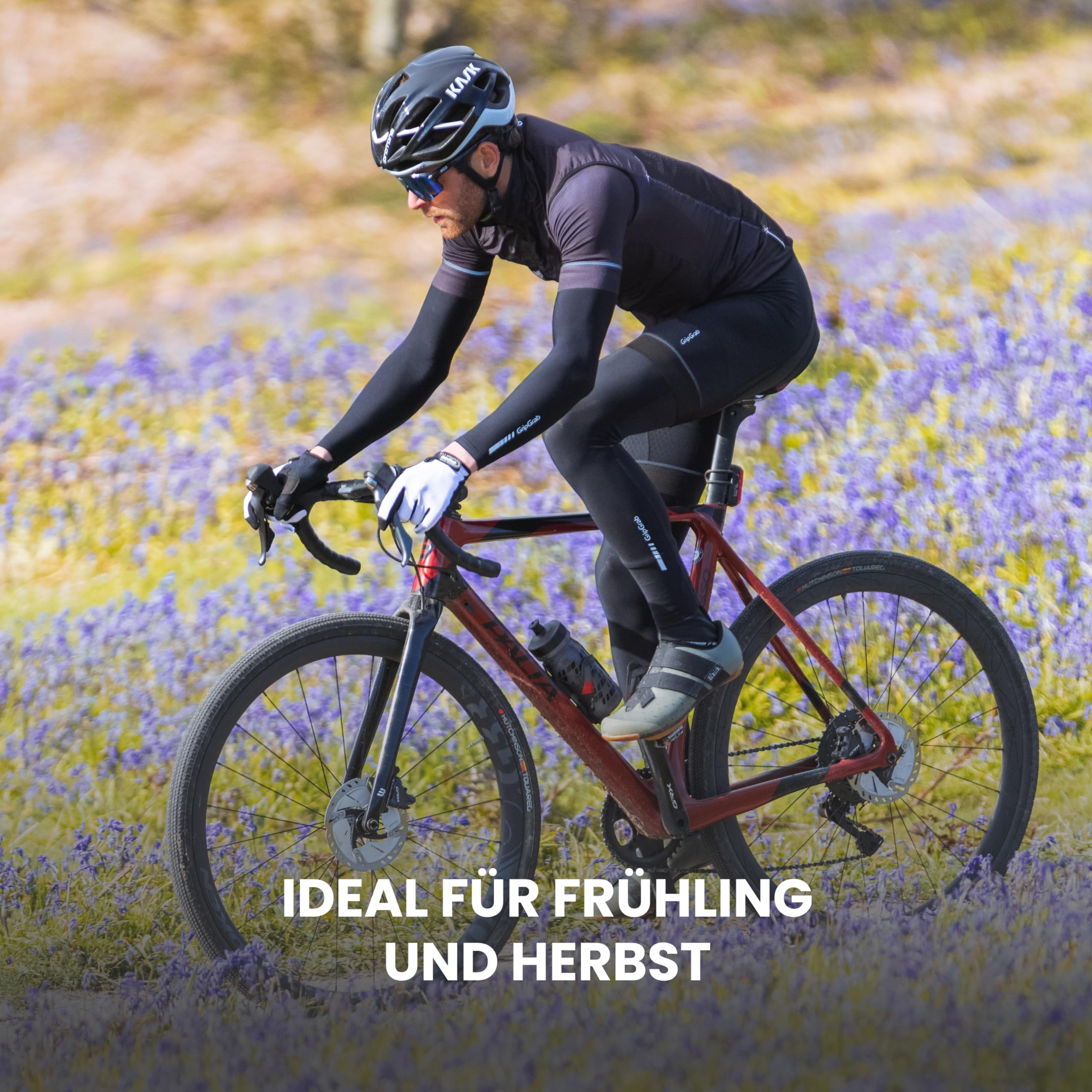 GripGrab Leg Warmers Frühling Herbst Übergangs Beinlinge Radsport Herren | Atmungsaktive, leichte Radsport Beinstulpen für die Übergangszeit, Rutschfeste Bündchen, für Rennrad, MTB & Gravel