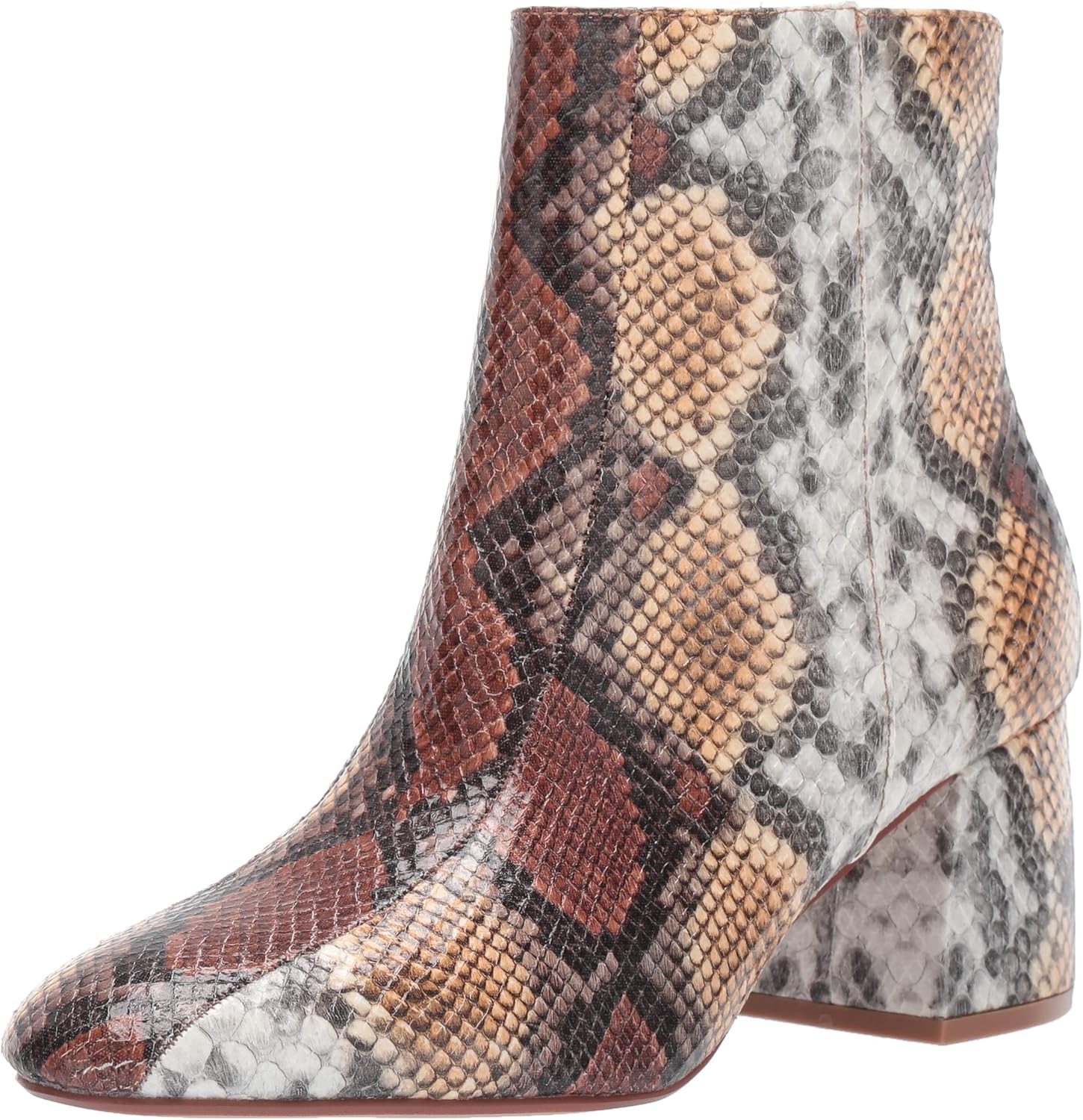 orange snakeskin boots