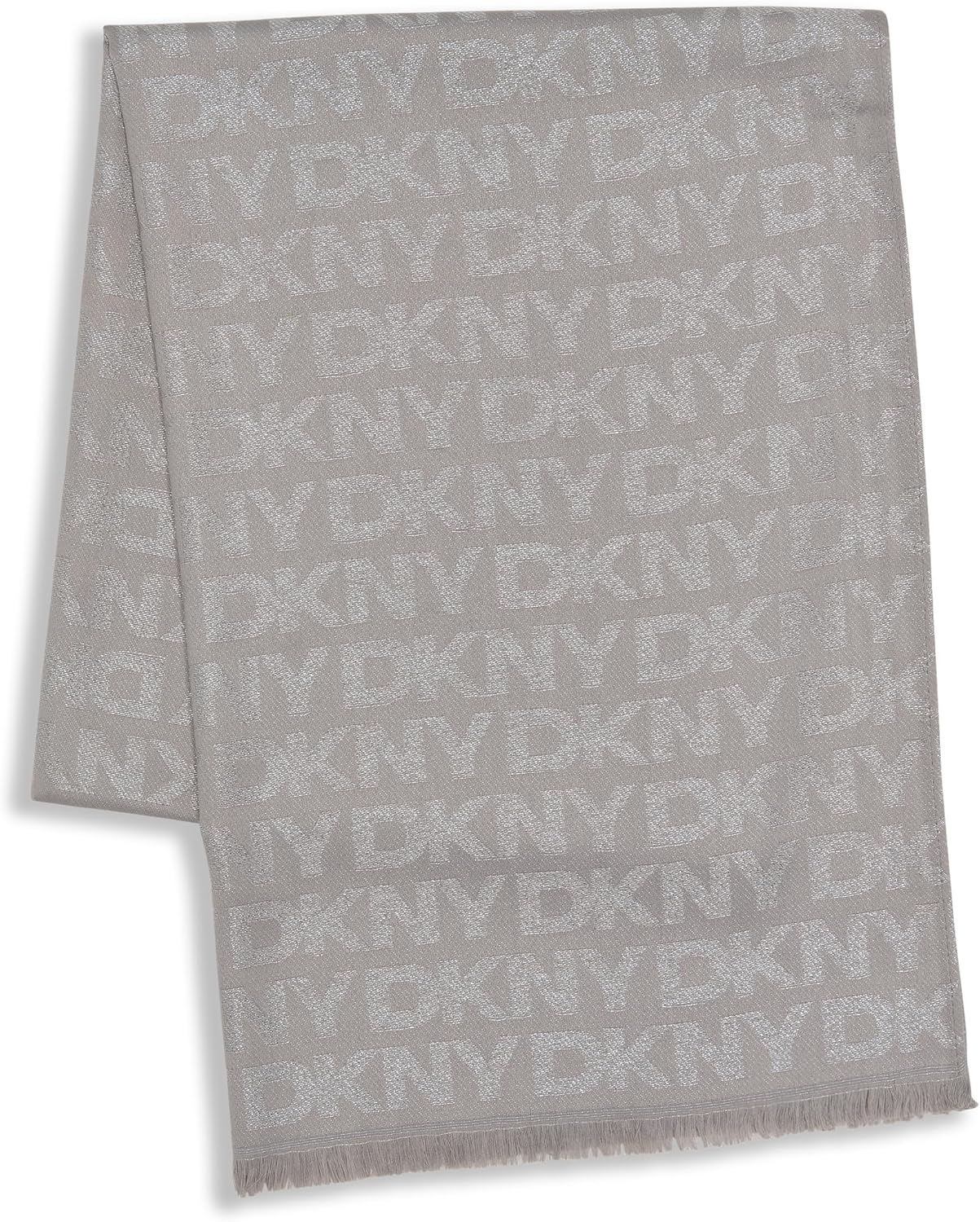 DKNY Women's Logo Metallic Pashmina Scarf