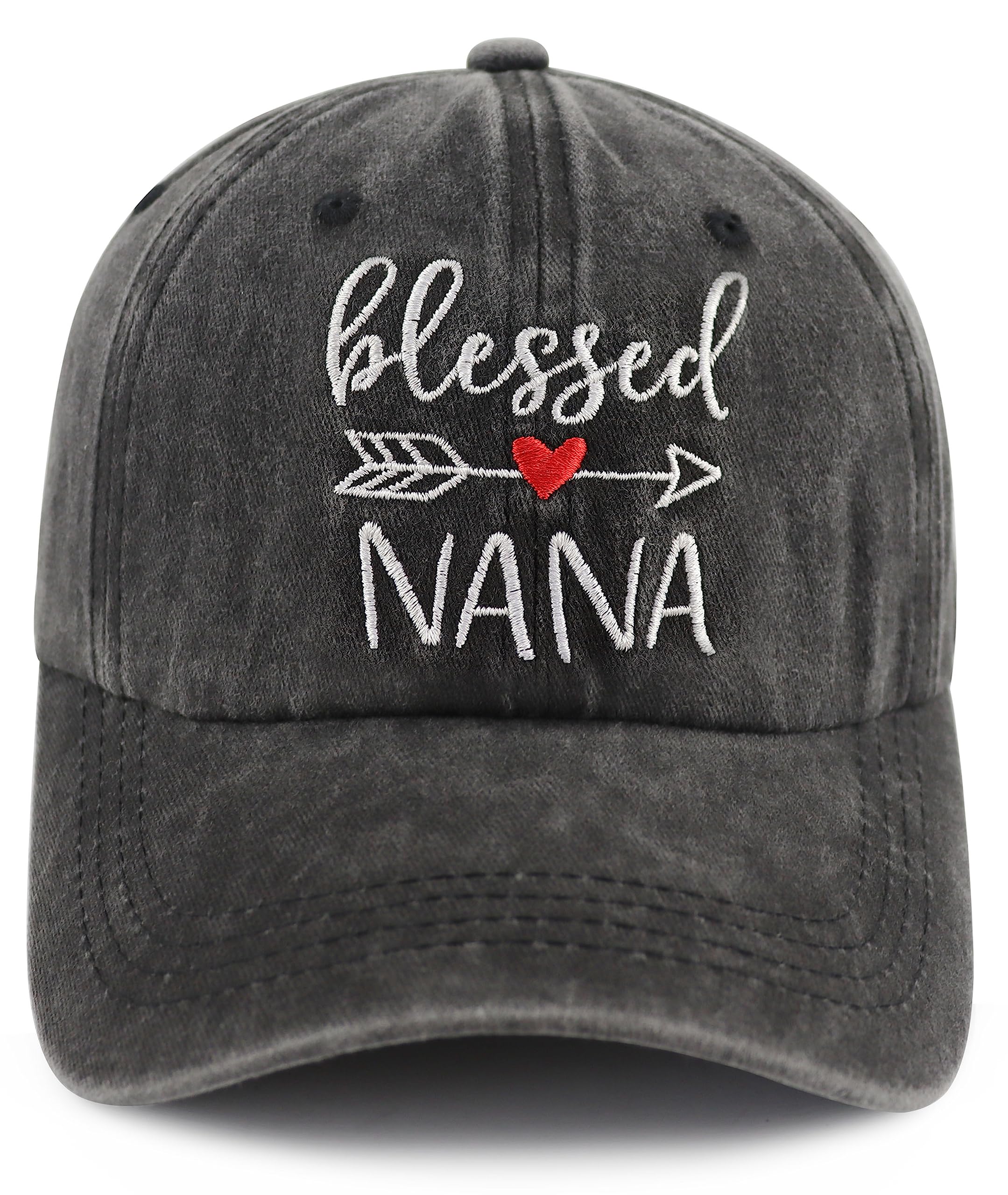 GomcdlwnBlessed Grandma Hat for Women, Funny Adjustable Cotton Embroidered Best Ever Nana Gigi Baseball Cap