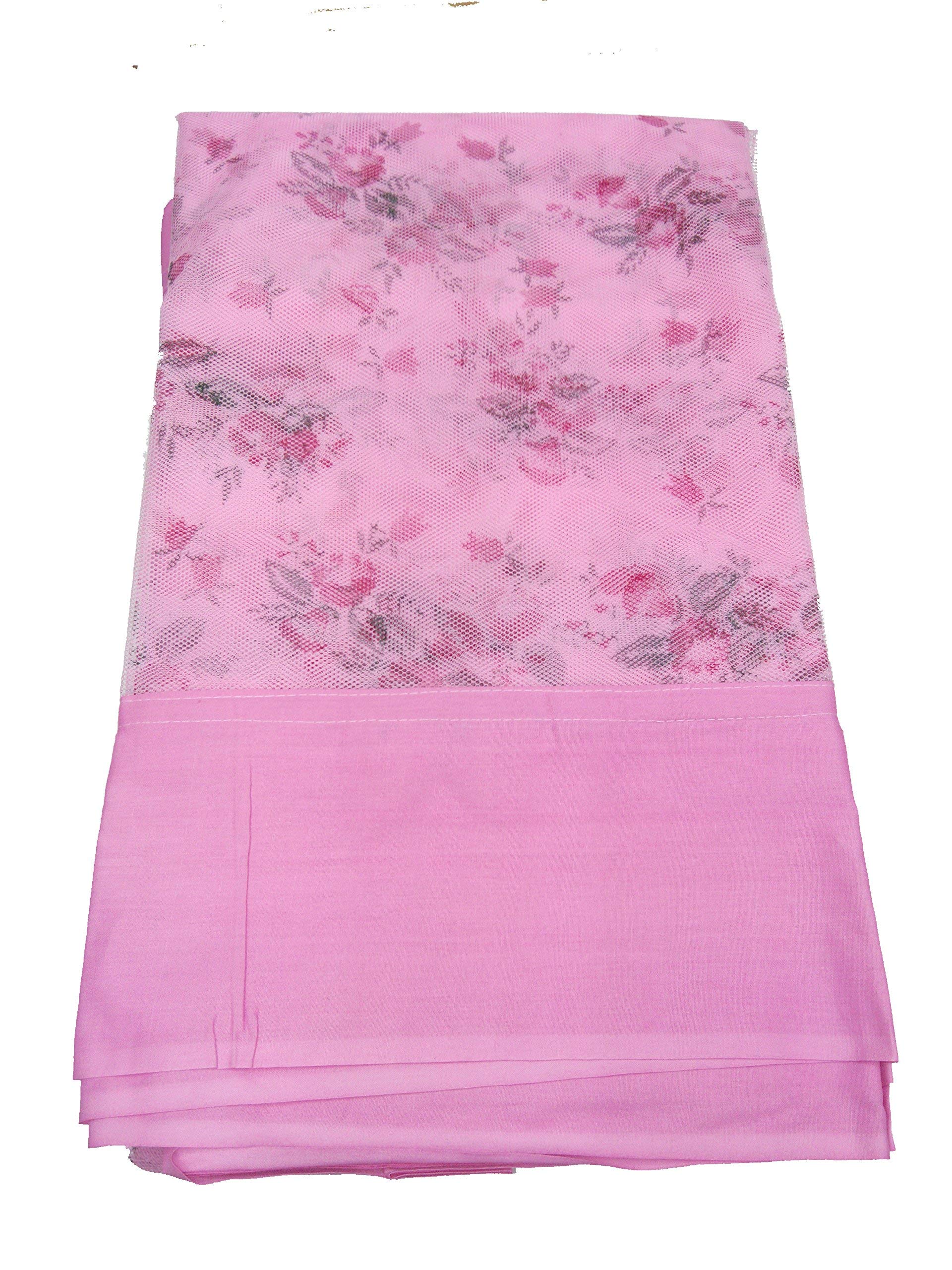 Iblay Mosquito Net Large Size Bed Pink Printed Heavy Quality Polyester Soft Net, 10 x 6.5 ft-image-47