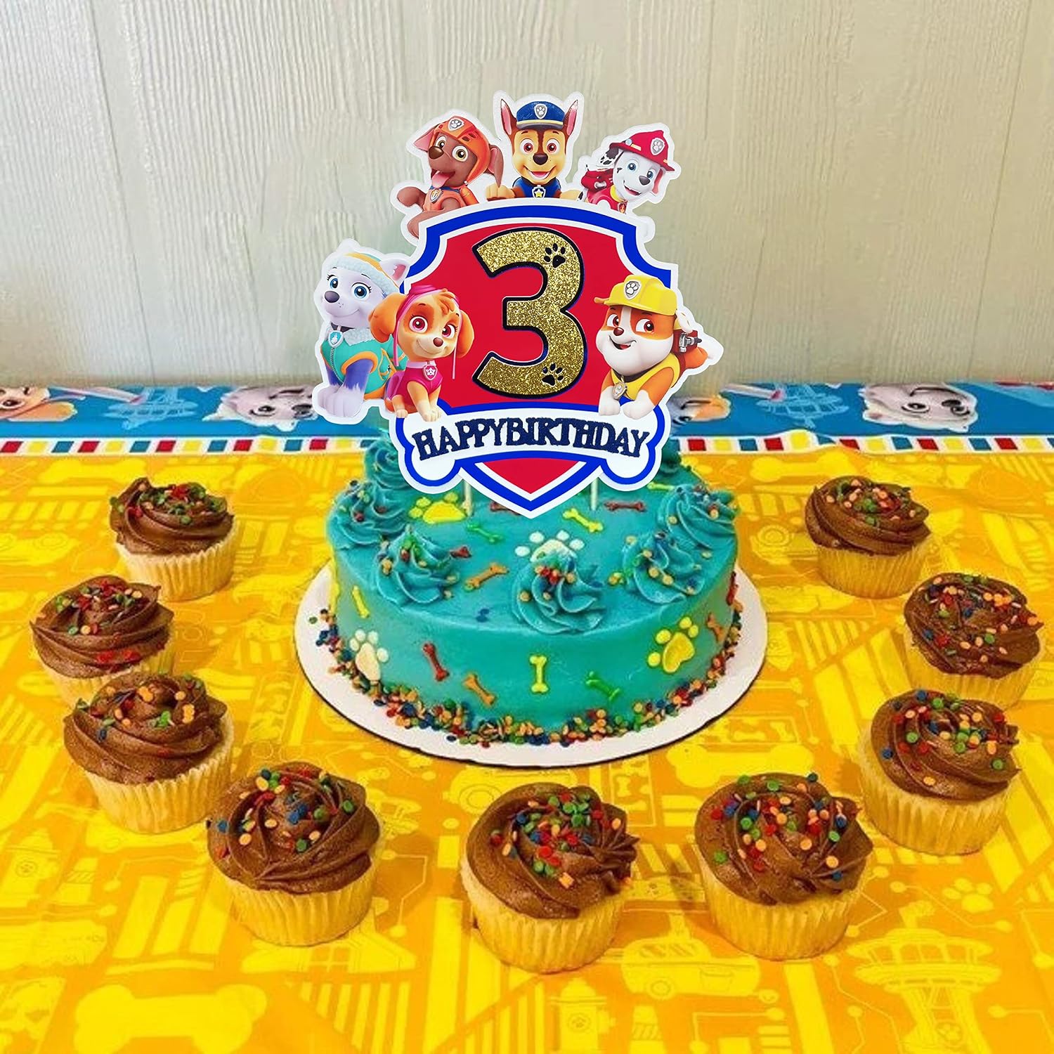 Paw Patrol Cake Topper Figuras 12pzs: Adornos Para Tartas De Cumpleaños Infantil, PVC No Tóxico
