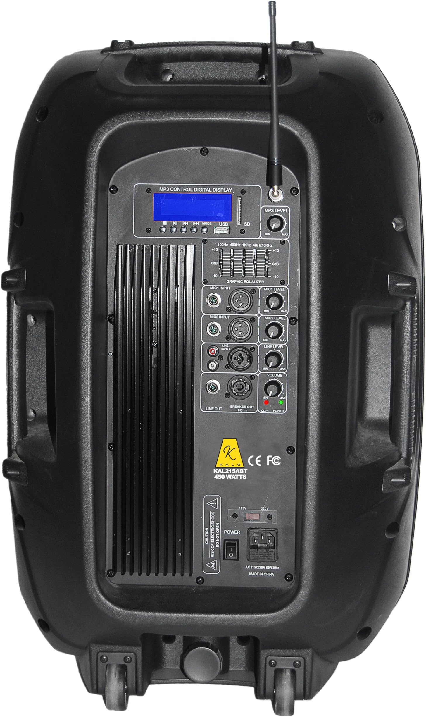 Kalo KAL215ABT 15-Inch 450W 2-Way Active Speaker Cabinet with Bluetooth