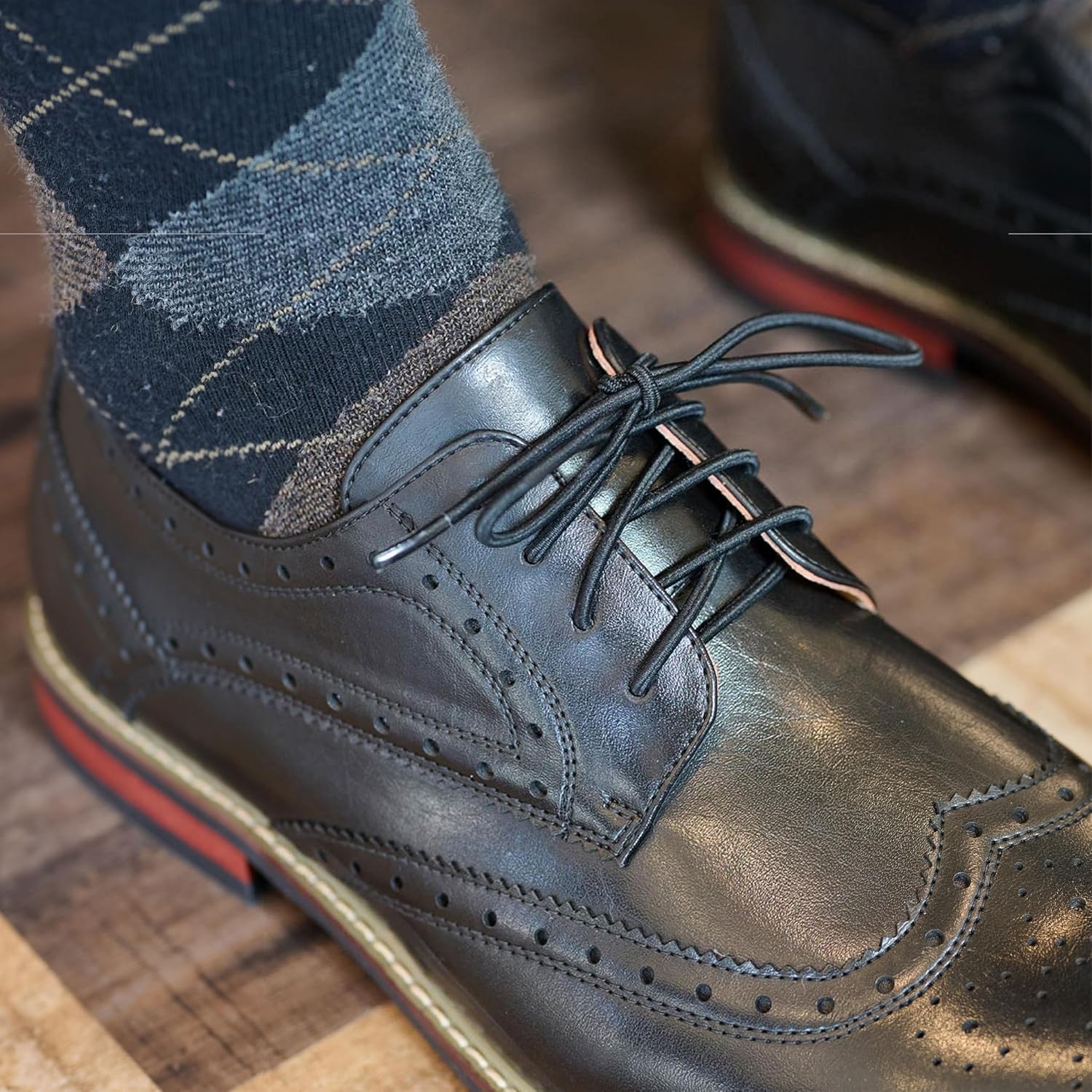 THE ORIGINAL STRETCHLACE Dress Shoe Elastic Shoelaces – No-Tie Stretch Laces That Turn Dress Shoes into Comfortable Slip-Ons
