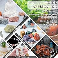 Vista 7 de Crocon Piedras ásperas y cristales de aragonita azul de 1/2 libra, piedras preciosas crudas a granel para pulir, pulir, minería, equilibrio