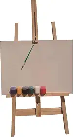 Kit de Pintura com Cavalete, Tela. Guache e Pincel