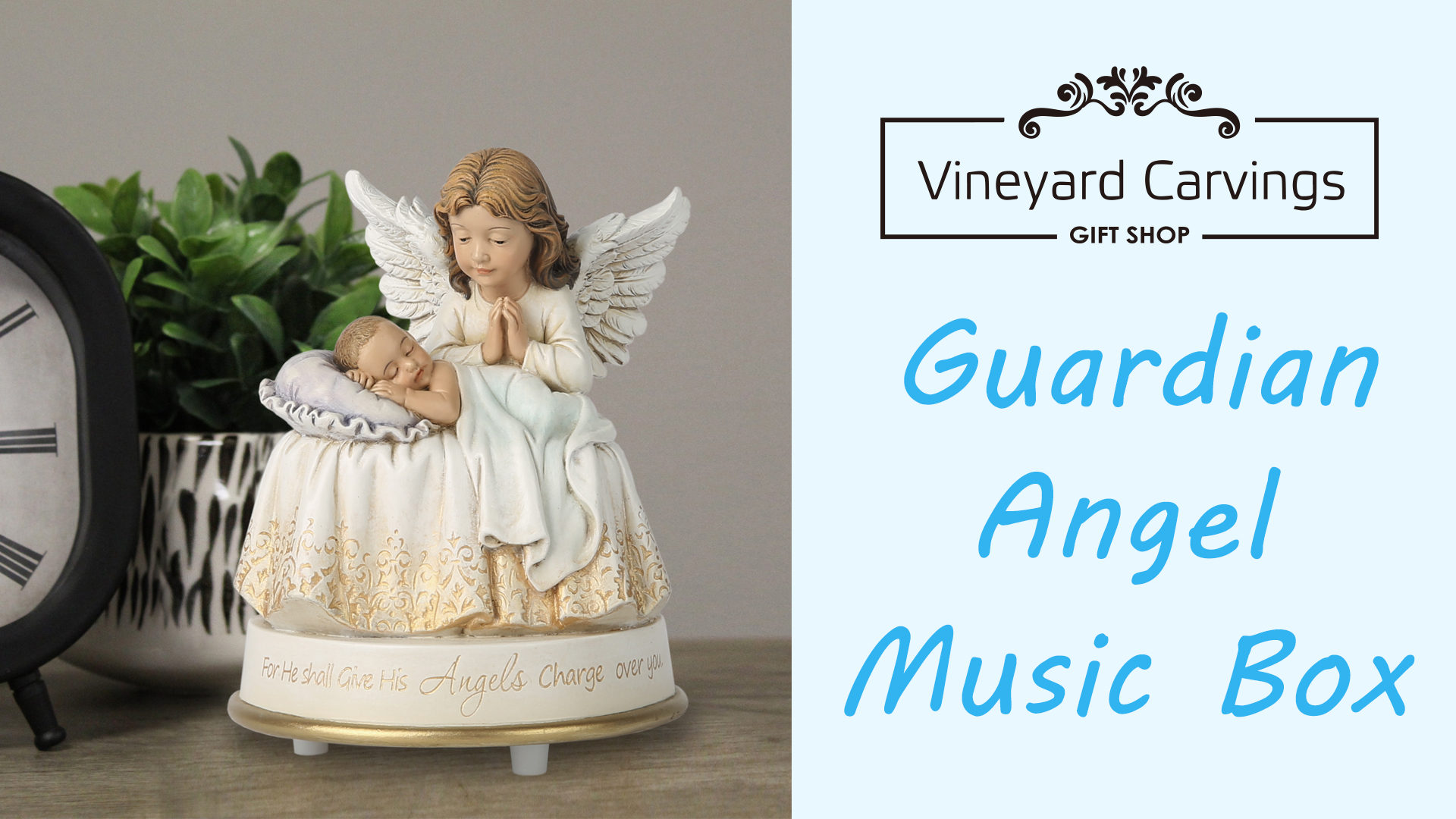 Amazon.com: Grace4Joy Guardian Angel Music Box Figurine - 5.3