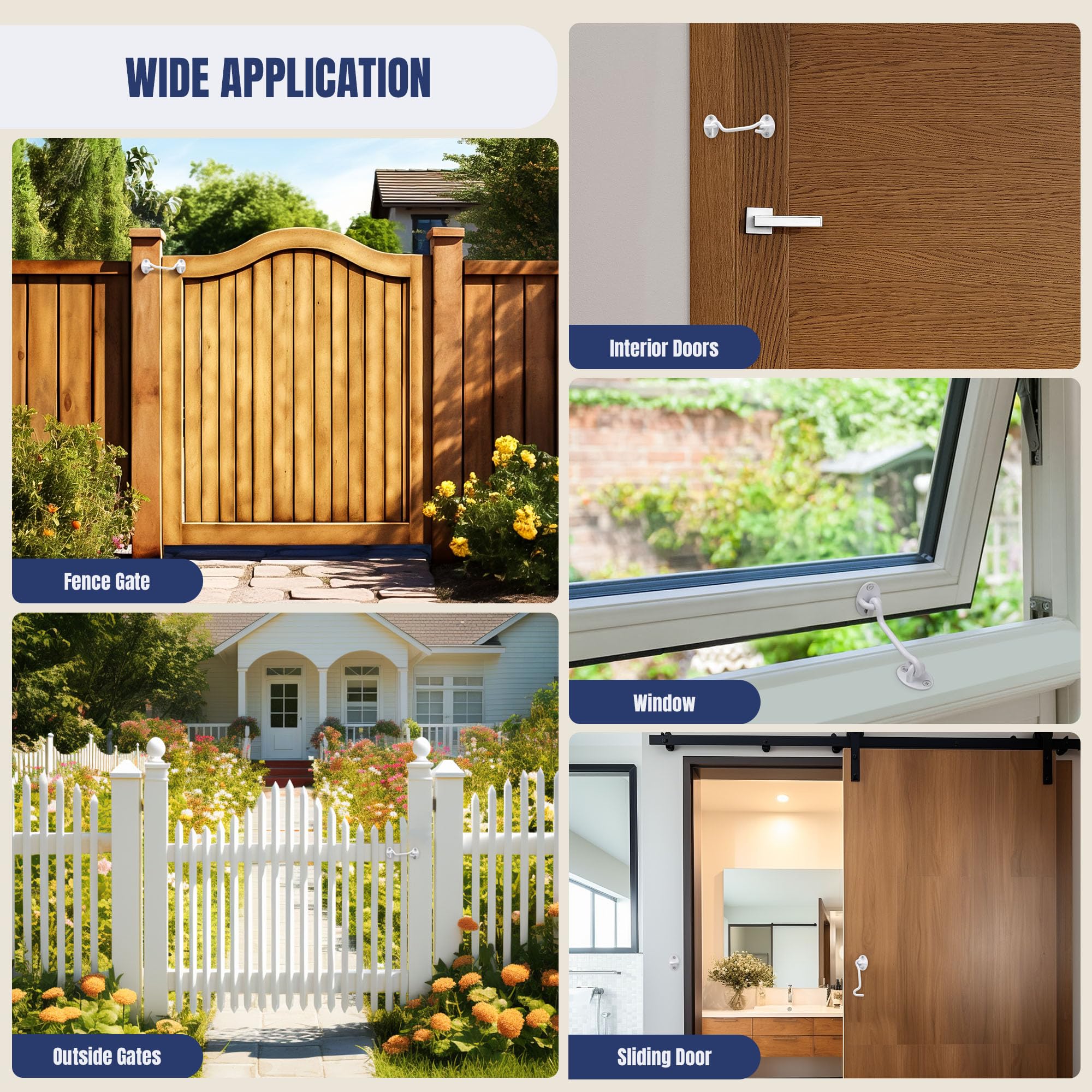 Snapklik.com : Privacy Hook And Eye Latch, 4 Inch Heavy Duty Barn Door ...