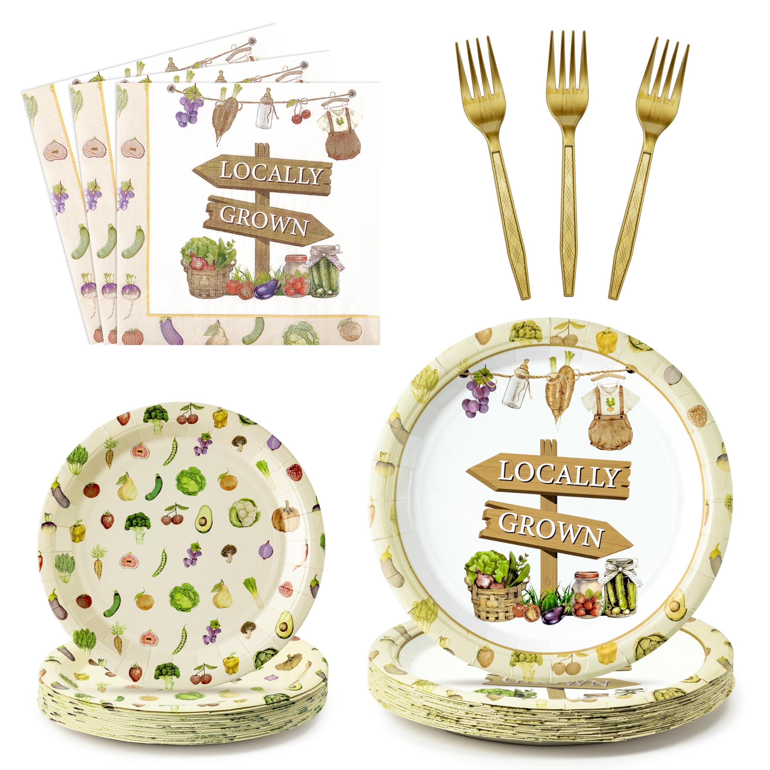 Pink Bow Party Plates & Supplies - 96 Piece Set -9