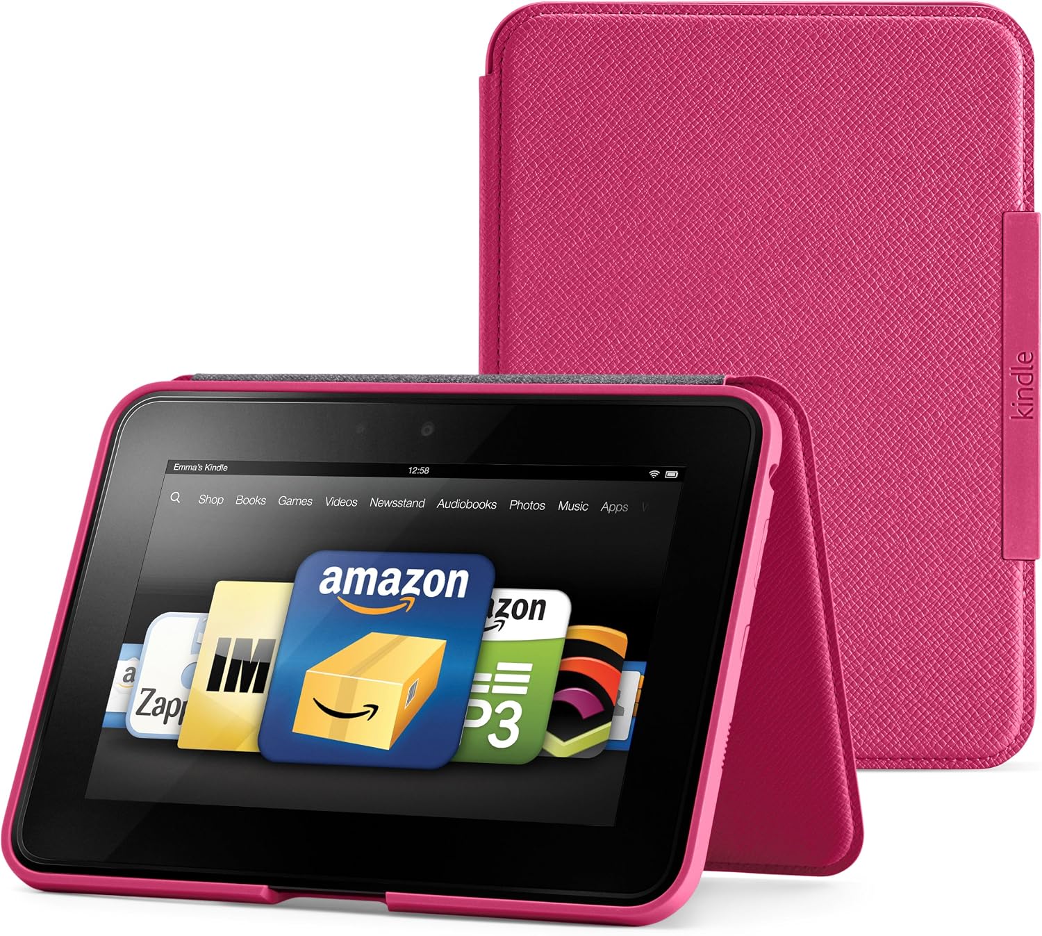 Amazon Kindle Fire HD 7" (Previous Generation) Standing Leather Case, Fuchsia (will only fit Kindle Fire HD 7", Previous Generation)
