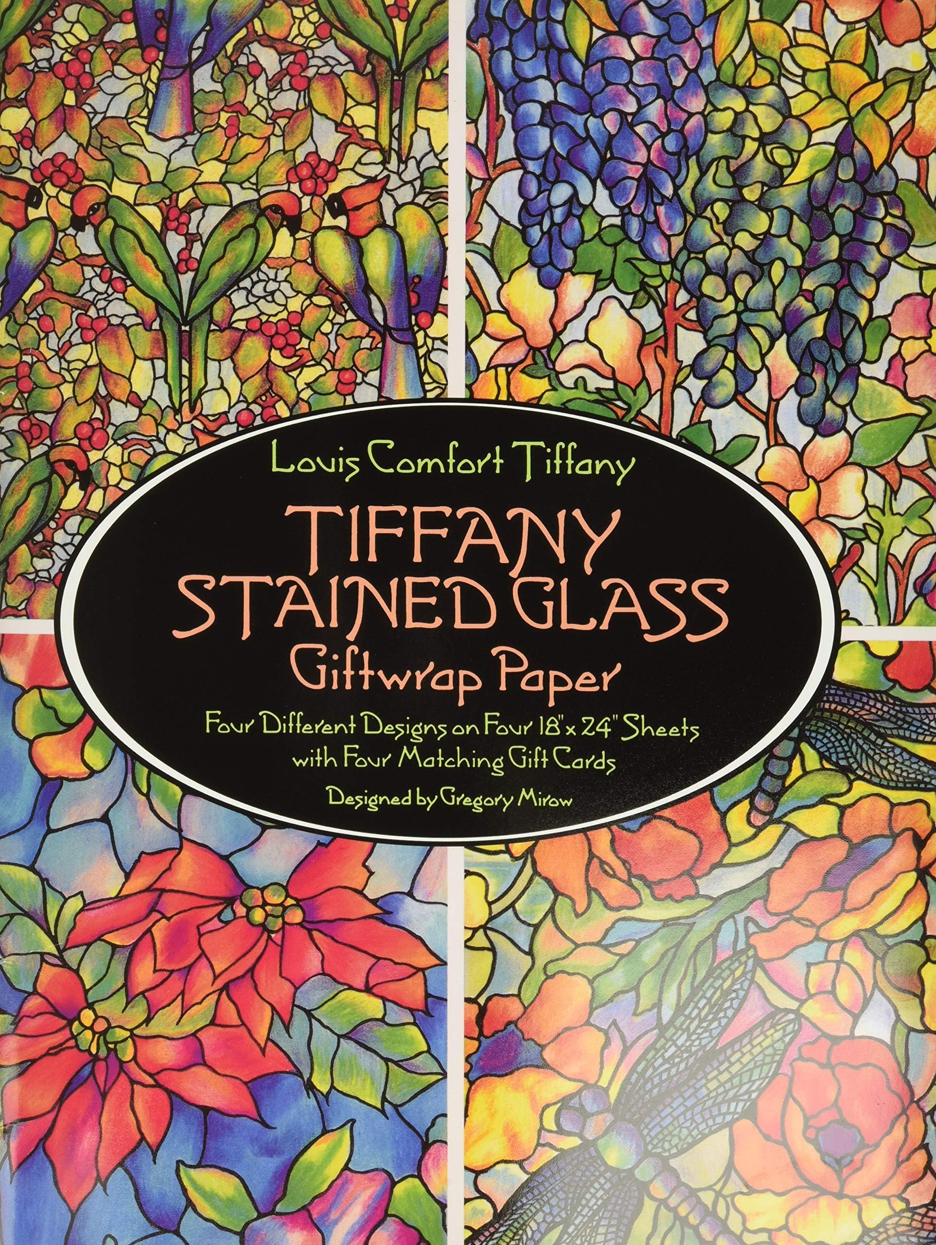 Tiffany Stained Glass Giftwrap Paper (Dover Giftwrap) Paperback – February 1, 1991