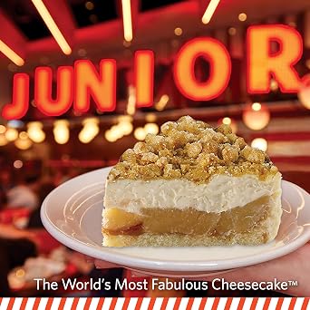 Junior's Cheesecake 8 Apple Crumb Cheesecake (Serves 10-12)