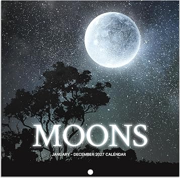 2027 Calendar - Wall Calendar 2027, 12 Months Calendar with Moon Phases