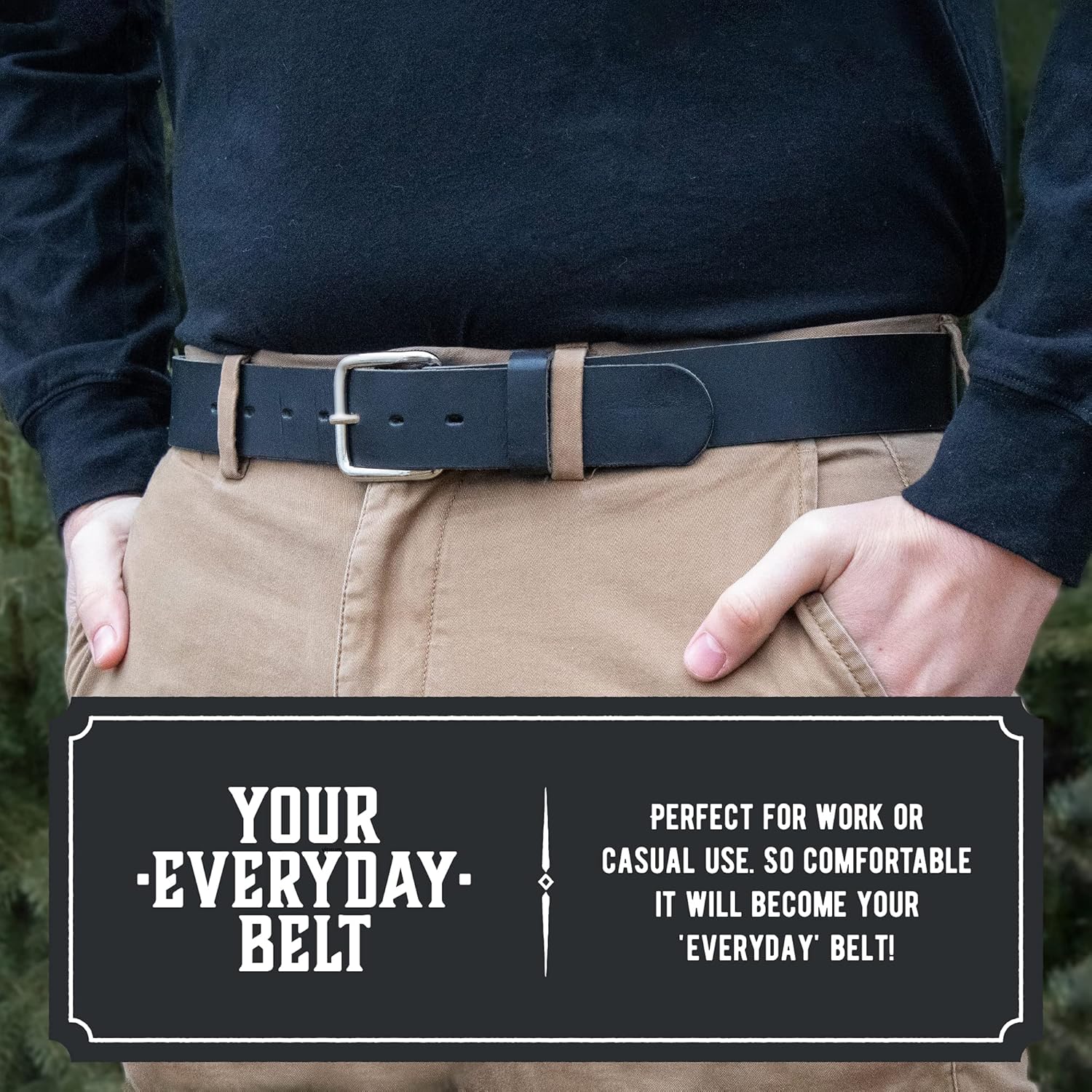 Journeyman Leather Belt | Made in USA | Mens Leather Belt | Full Grain Leather Belts for Men - Image 3