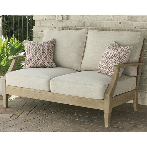 Signature Design by Ashley Clare View Outdoor Loveseat with Cushion,