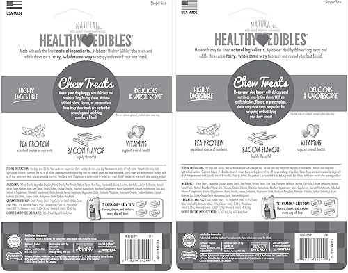 Vista 18 de Nylabone Healthy Edibles - Premios para perro para masticar, todo natural, larga duración sabor a mantequilla de maní (Peanut Butter) 1 unidad