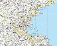 Vista 3 de Mapa de pared laminada del sur de Nueva Inglaterra