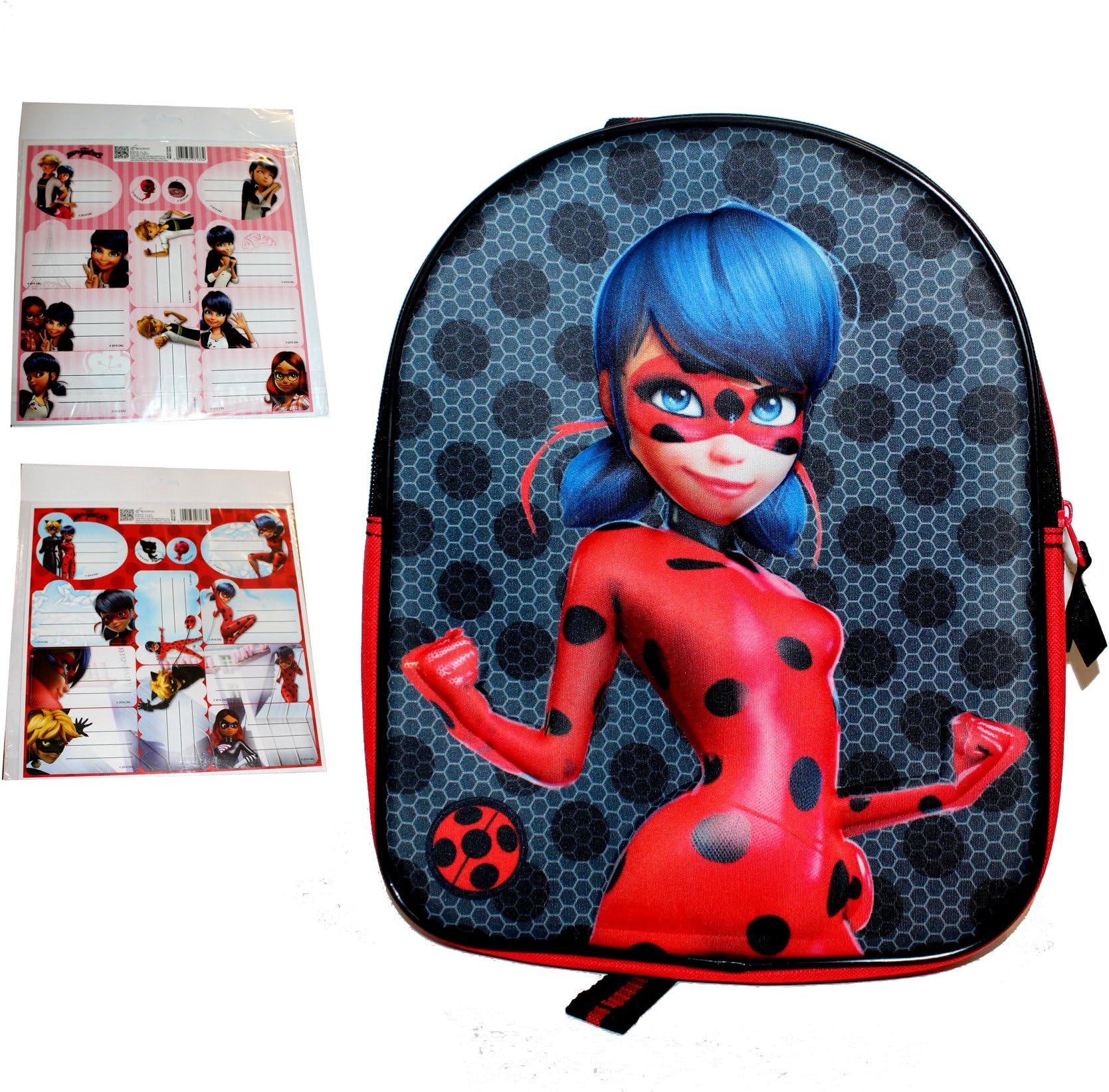 Vadobag Miraculous Lady Bug Girl Children's Rucksack Plus 24 3D Sticker