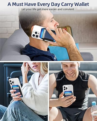 Miniatura 103 de ExtreLife Magsafe Wallet, cartera magnética más fuerte para iPhone 17/16/15/14/13/12, para tarjetero Magsafe con 2 ranuras para tarjetas, bloqueo