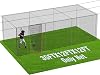 RIIFRILY Baseball Batting Cage Nets,20‘L/ 35'L/55'L/70'L Baseball and Softball Cage Netting, Enclosed HDPE #42 /#45 Netting Batting Cages for Backyard and Indoor (NET ONLY)