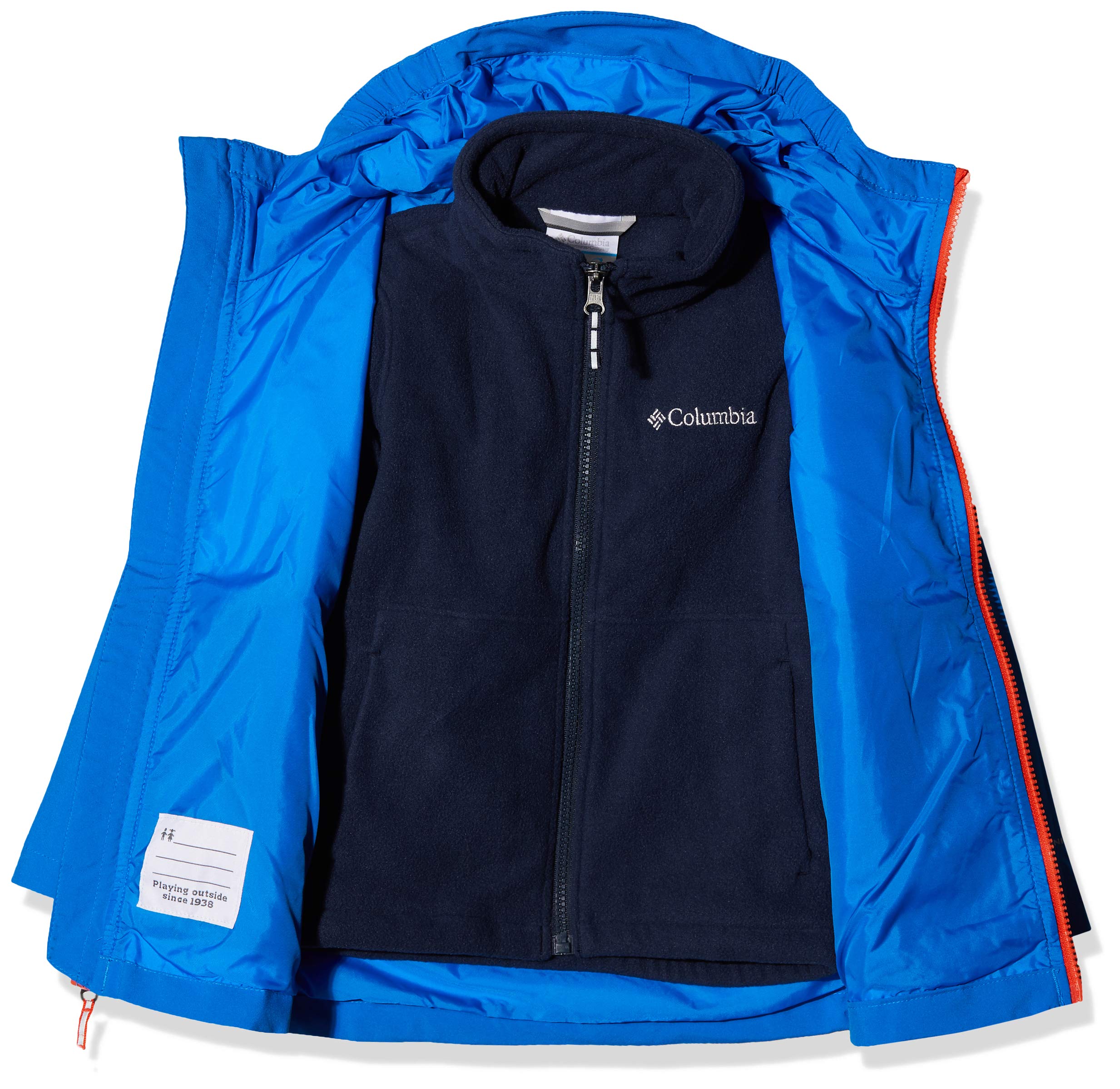 Columbia Kinder Stretch Jacke Mit Entnehmbarem Futter Tolt Track, Super Blue, XS, 1863662